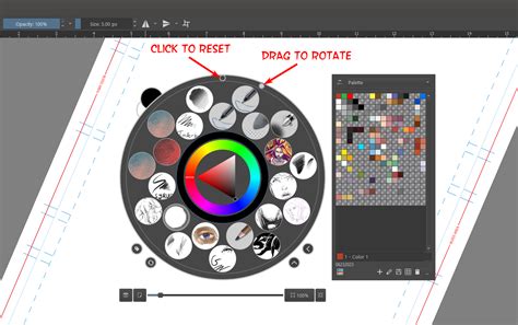 Krita canvas rotation options
