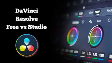 Comparison chart of DaVinci Resolve Free vs. Studio features