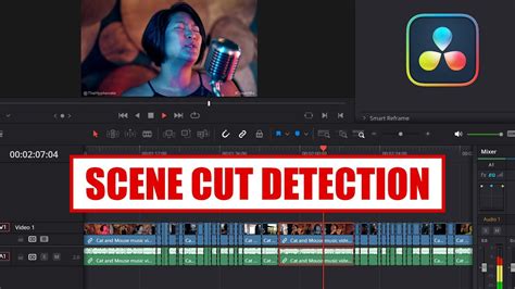 Diagram illustrating the concept of scene cut detection, showing a continuous video stream being divided into distinct clips.