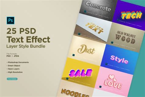 Side-by-side comparison of Opacity and Fill Opacity effects on text with layer styles