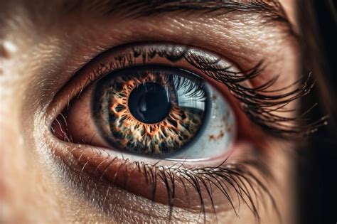 Close-up of a person's eye with enhanced catchlight