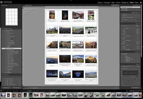 Lightroom Contact Sheet with Identity Plate