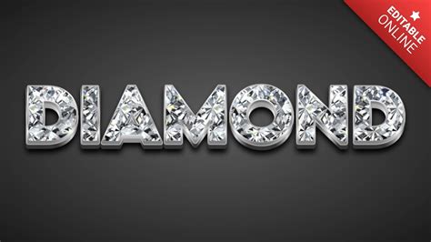 Diamond text effect example
