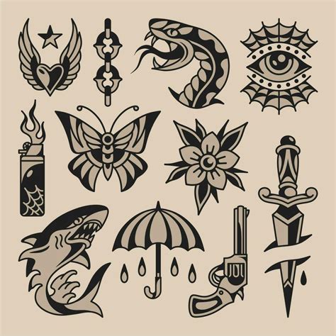 Old school tattoo flash art example