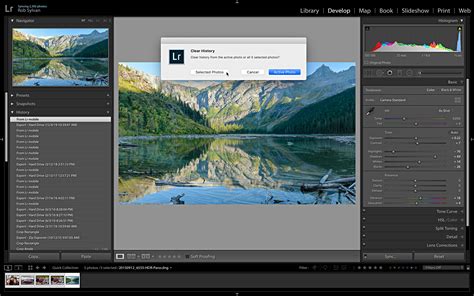 Lightroom Classic CC interface with presets panel open
