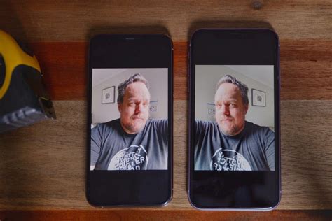 A side-by-side comparison of a regular selfie and a mirrored selfie