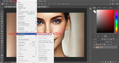 Photoshop template with guides and smart objects for card panels