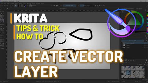 Krita interface showing a vector layer