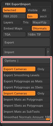 FBX Export Options