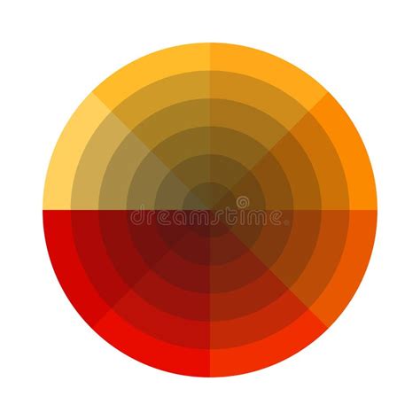 Color wheel showing red-orange spectrum
