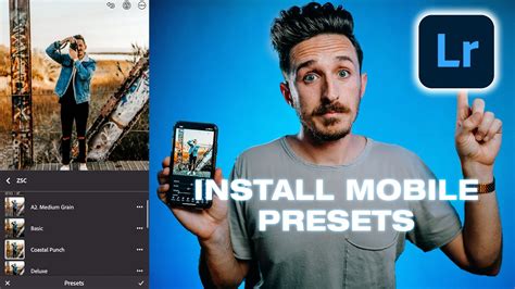 Lightroom Mobile Presets Menu with various groups visible