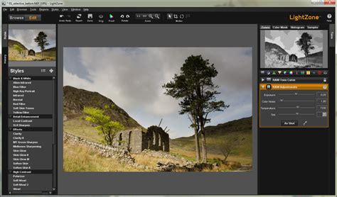 LightZone interface showing the ZoneMapper tool