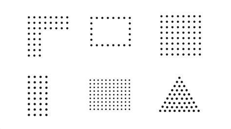 Dots forming a brush shape