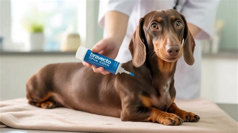 Image of a pet receiving a topical flea treatment