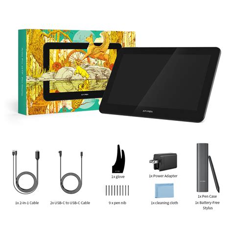 Close-up of XP-Pen Artist Pro 16TP screen showing finger gestures