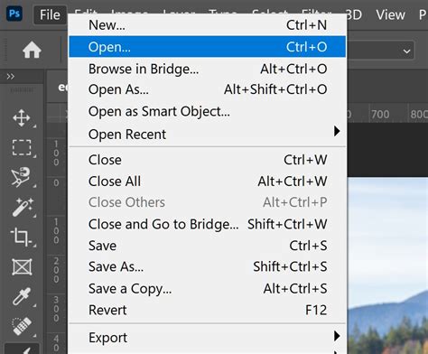Photoshop File Open Dialog