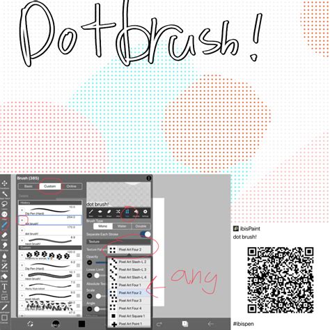 ibisPaint brush pattern settings
