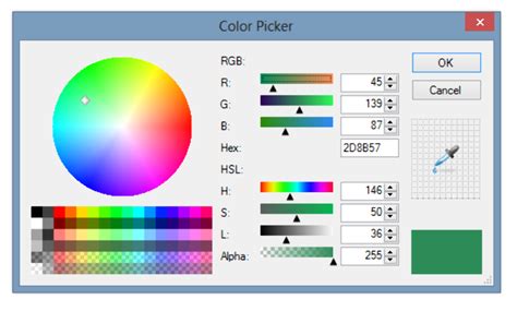 Screenshot of Canva's color picker with hex code input