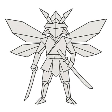 Clean line art with fold details