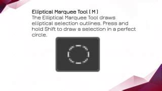 Demonstration of drawing a perfect circle with the Elliptical Marquee Tool using Shift