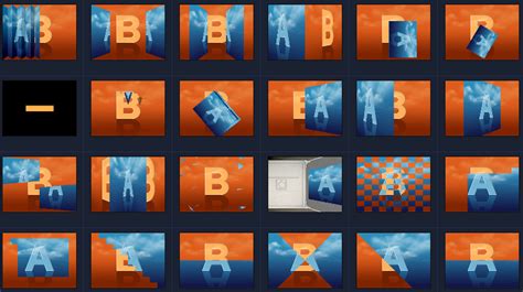 Corel VideoStudio Effects and Transitions Panel