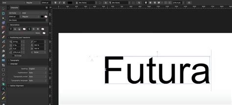 Affinity Designer cursor change when hovering over a path with the Artistic Text Tool