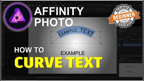Creating a curved guide line for text warping in Affinity Designer