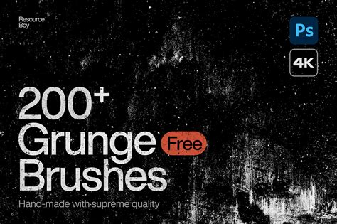 Photoshop grunge brush application example