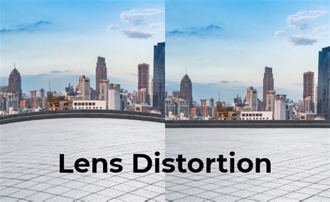 Wide angle lens distortion example