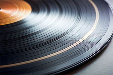 Close-up of a vinyl record groove
