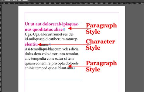 InDesign Paragraph Style Options window