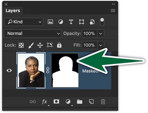 Photoshop Layers panel with Layer Mask icon