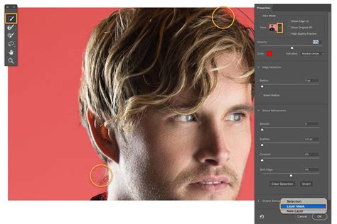 Photoshop hair selection example