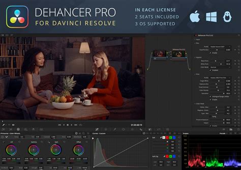 Dehancer plugin interface in DaVinci Resolve