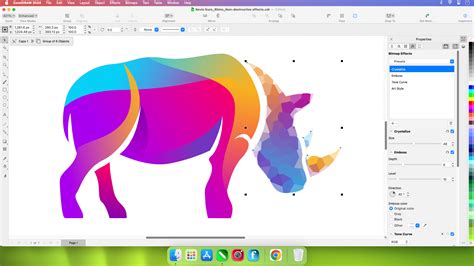 CorelDRAW text-to-shape example