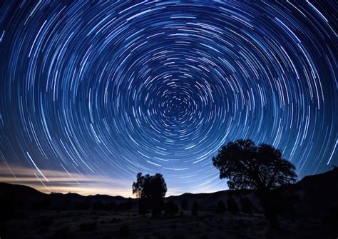 Timelapse of stars moving across the night sky