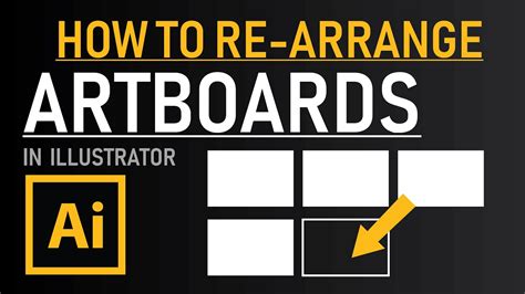 Illustrator Artboards panel with rearrange option highlighted