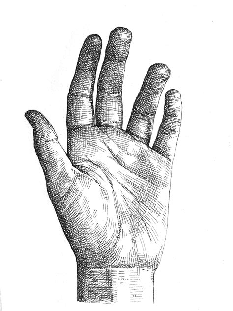 A hand adding drawn lines and details to a completed collage