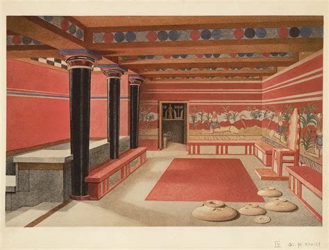 Reconstruction of the Palace of Knossos, showcasing Minoan architecture