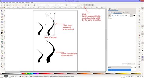 Inkscape's Bezier Tool creating a custom path