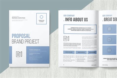 A visually appealing InDesign document showcasing a business proposal layout.