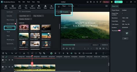 Filmora timeline editing