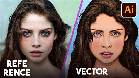 An example of a complex vector portrait created in Photoshop