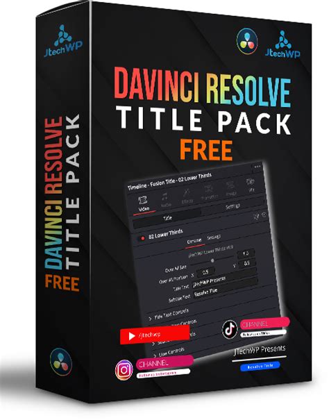 Example of DaVinci Resolve Title Pack