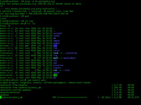 Linux command line interface with creative software icons