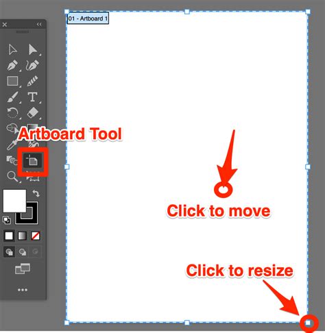 Adobe Illustrator Artboard Tool selection