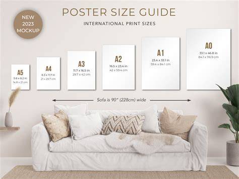 Comparison of different poster sizes