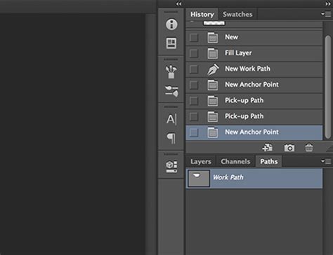 Photoshop Paths Panel Interface