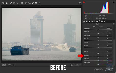 Photoshop Camera Raw Filter Dehaze slider