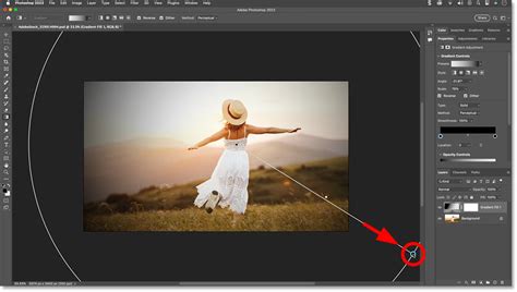 Illustration showing resizing and repositioning a texture layer in Photoshop